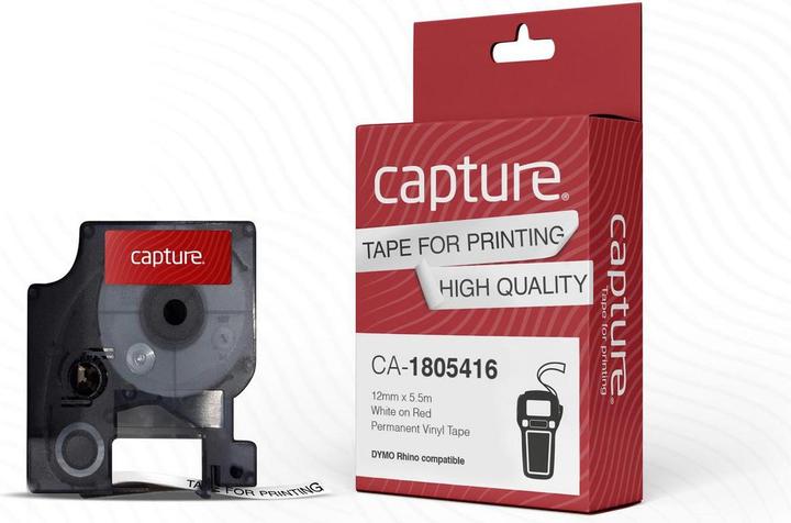 Produktbild Capture 12mm x 5.5m White on Red