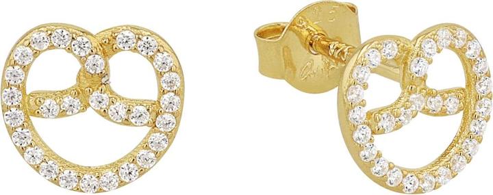 Actual product image Amor ear jewellery for women, 925 Sterling silver, zirconia synth. | Pretzel (Silver 925)