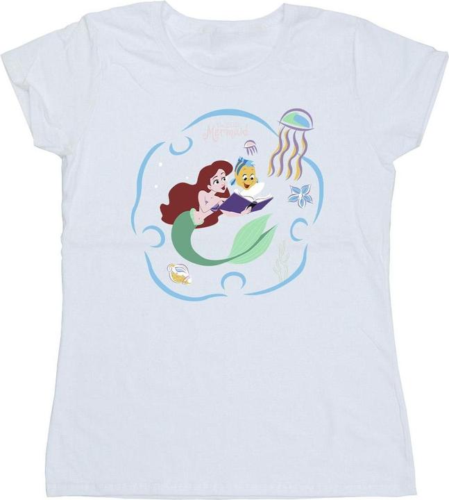 Disney The Little Mermaid Reading A Book TShirt (S)