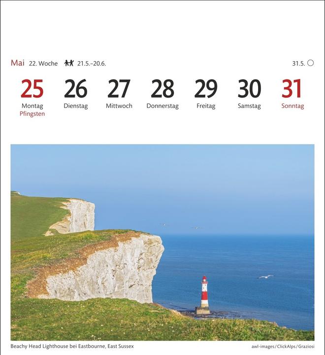 Actual product image Harenberg England Sehnsuchtskalender 2026 - Wochenkalender mit 53 Postkarten (German)