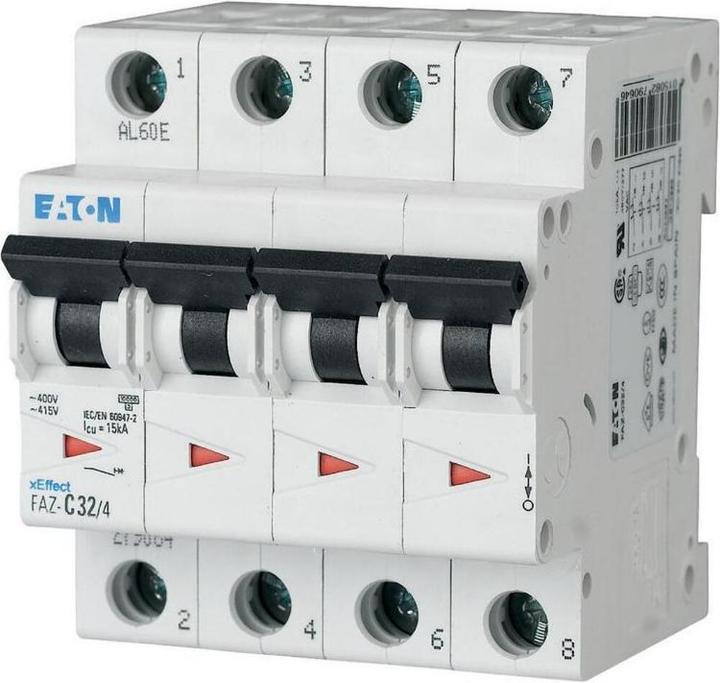 Actual product image Eaton MOE FAZ-C32/4 circuit breaker C-Char 32A, 4p