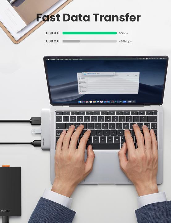 Image du produit Ugreen 5 in 2 -C Hub (USB-C, 5 Ports)