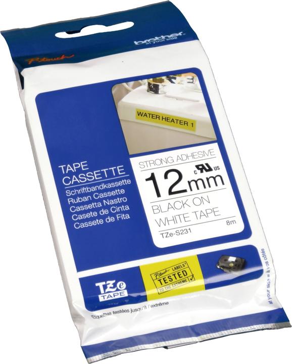 Produktbild Brother TZe-S231 (1.20 cm, Weiss, Schwarz)