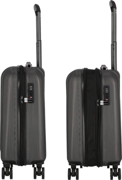 Immagine prodotto Polestream Moonrock 4 Rollen Kabinentrolley 55 cm mit Dehnfalte (34 l, Bagaglio a mano (fino a 50 litri))