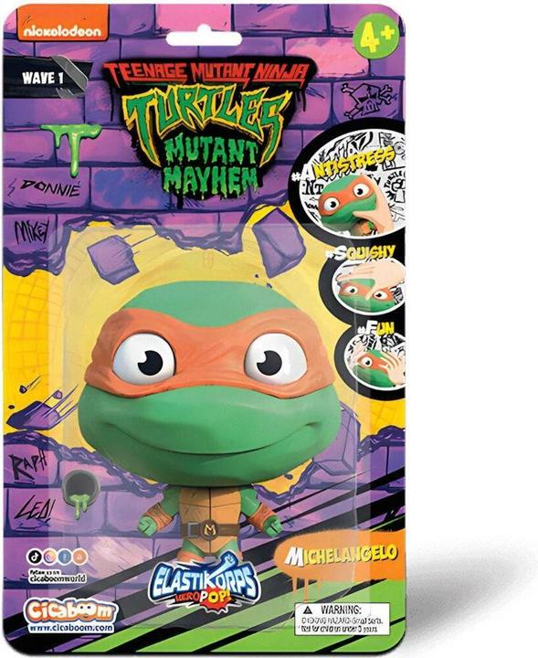 Actual product image Elastikorps HeroPop Teenage Mutant Ninja Turtles - Michelangelo (10 cm) - Deformable figure