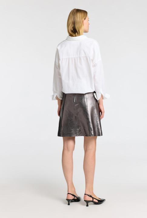Actual product image Selected Femme Metallic Lederminirock (34)