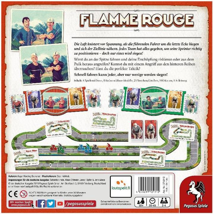 Produktbild Pegasus 57401G - Flamme Rouge 2-4 Spieler, ab 10 Jahren (DE-Ausgabe) (Deutsch)
