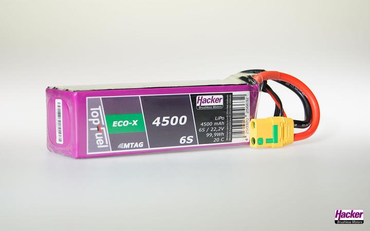 Immagine prodotto Hacker Pacchetto LiPo TF ECO-X 4500mAh 6S MTAG (22.20 V, 4500 mAh)