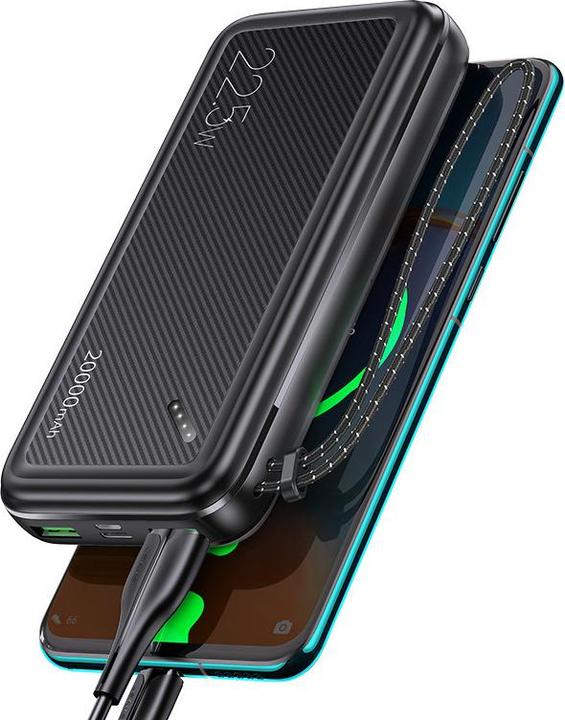 Produktbild Usams Powerbank PB60 20000mAh 22.5W 2xQC3.0+PD Fast Charge czarny/black 20KCD16801 (US-CD168) (20000 mAh, 22.50 W, 22.50 Wh)