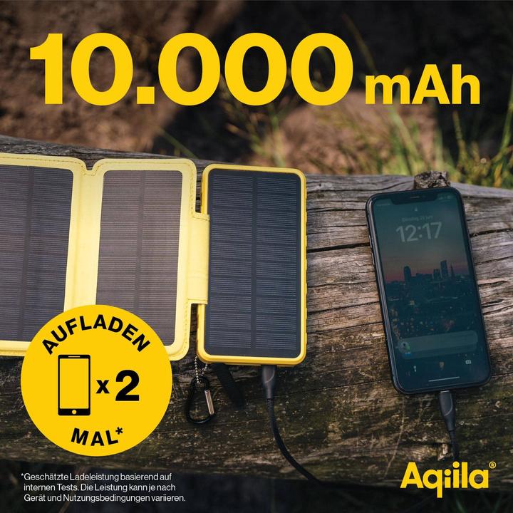 Immagine prodotto Aqiila Powerbird BS10 - powerbank solare da 10000 mAh (10000 mAh, 20 W, 37 Wh)