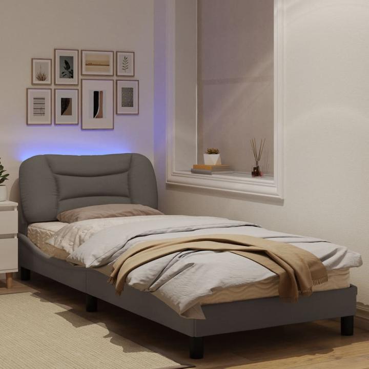 Image du produit VidaXL Cadre de lit avec tissu LED (90 x 200 cm)