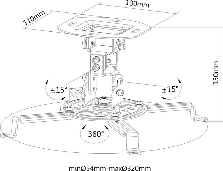 Produktbild PureMounts Spider 10W (Decke)