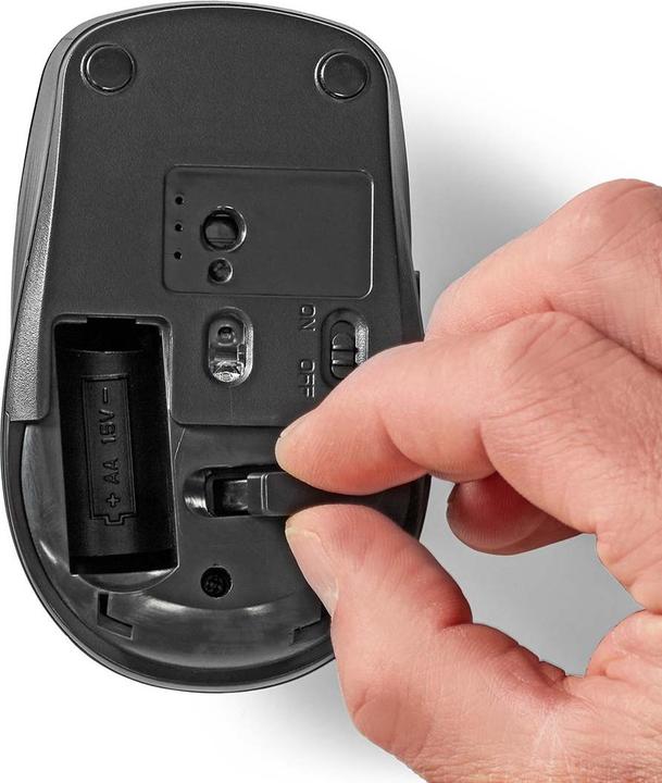 Image du produit Nedis KBMCW100BKDE Kit souris et clavier sans fil Connexion souris et clavier : USB 800 / 1200 / 160 (DE, Sans fil, Filaire)
