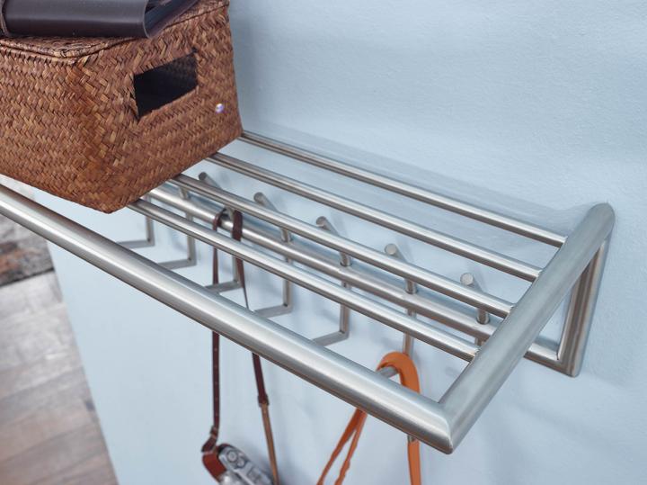 Produktbild Wohnling Wandgarderobe Metall Silber