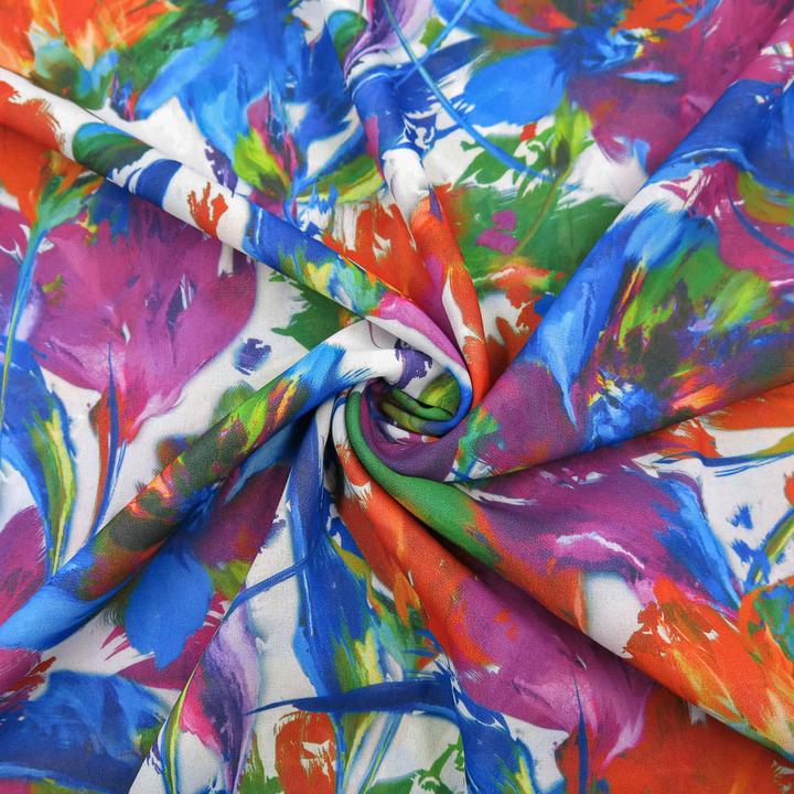 Produktbild Stoffrestposten Chiffon - Wilde Blumen - Mindestverkaufsmenge: 1 Meter