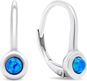 Brilio Silver - Charming silver earrings with synthetic opals EA365WB (Synthetische Steine)