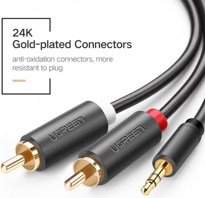 Actual product image Ugreen AUX jack to RCA stereo (3 m, 3.5mm jack (AUX))