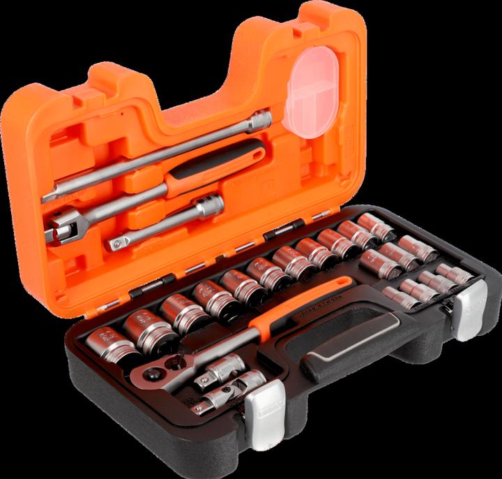 Actual product image Irimo 1/2" socket spanner set, square drive, metric, with reversible ratchet - 24-piece