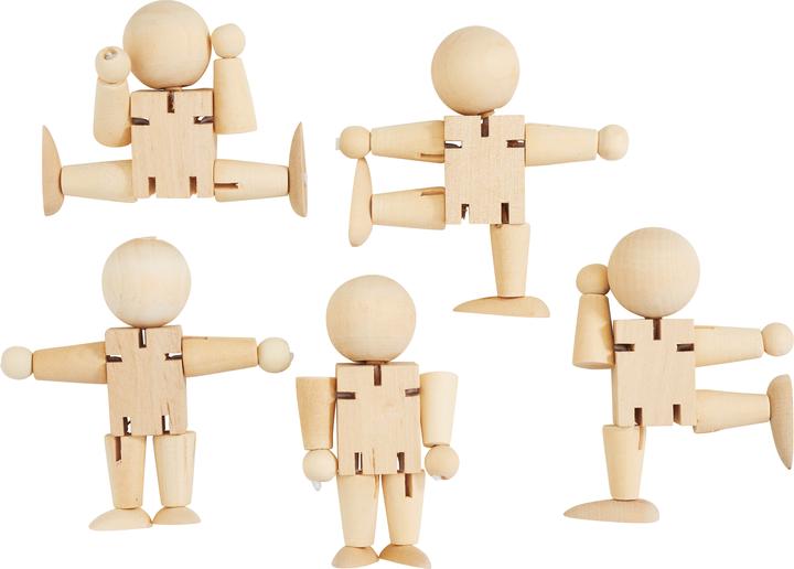 Produktbild Creativ Company Bewegliche Figuren, H 8 cm, 5 Stück