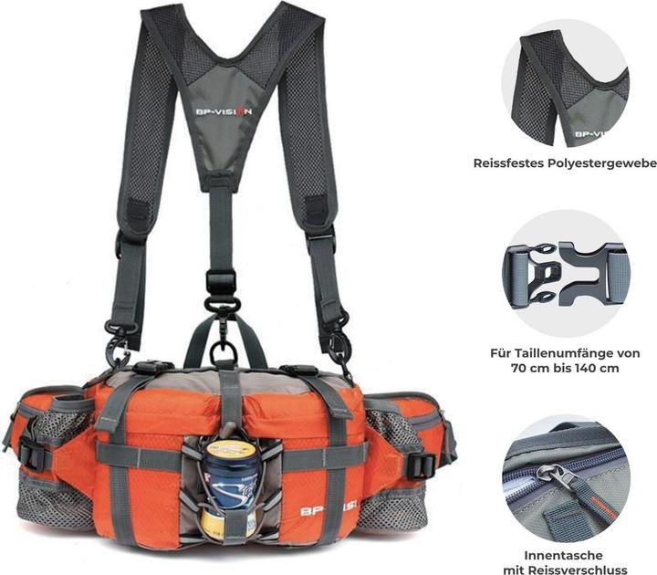 Immagine prodotto Hermex Bauchtasche mit Schultergurten Schultertasche Hüfttasche Umhängetasche