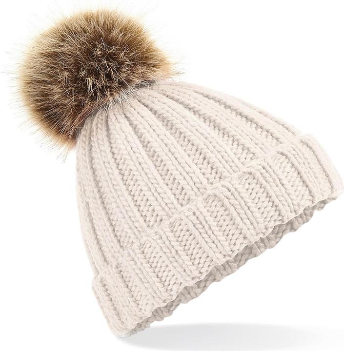 Beechfield Strickmütze Mit Bommel (One Size)