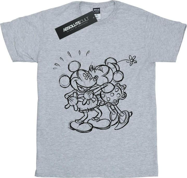 Disney Mickey And Minnie Mouse Kiss Sketch TShirt Mädchen