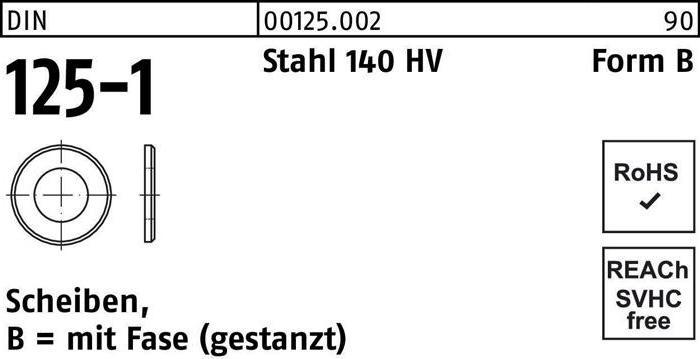 Image du produit Rondelle DIN 125-1 forme B 58 x105 x9 acier 140 HV