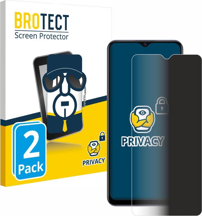 Actual product image BROTECT Anti-spy privacy film Blue light protection film (2 Piece, Vivo Y72 5G)
