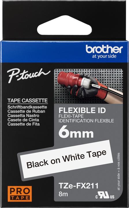 Actual product image Brother Tze-Fx211 (1.80 cm, Black)