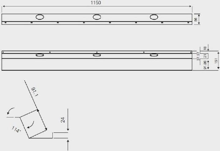 Actual product image Actiforce Fixed cable tray (Duct, 110 cm)