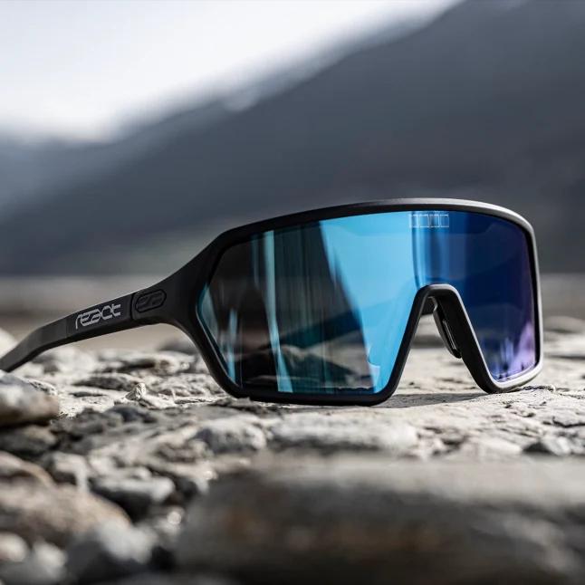 Immagine prodotto React rev sky/white Sonnenbrille schmal (blu-bianco metallizzato, Rivestimento a specchio blu)