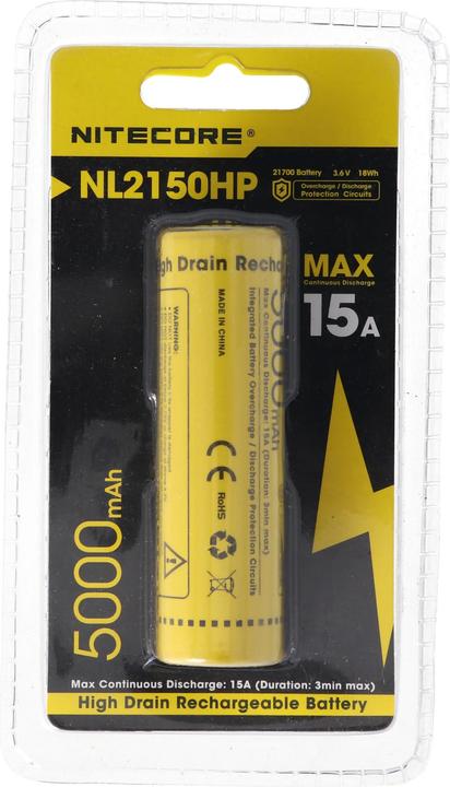 Actual product image Nitecore Li-Ion Akku Typ 21700 - 5000mAh - NL2150HP