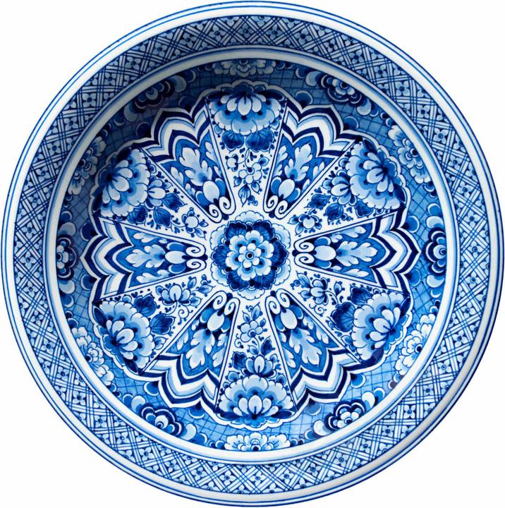 Actual product image Moooi Delft Blue Plate Carpet (350 cm)