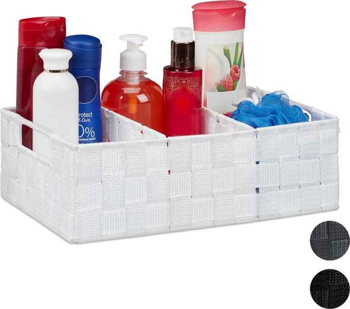 Image du produit Relaxdays Corbeille de rangement avec compartiments (1 x, 32 x 21 x 10 cm)