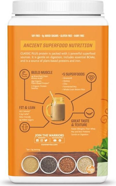 Produktbild Sunwarrior Protein Classic Plus Bio (Schokolade, Natural, 1 Stk., 750 g)