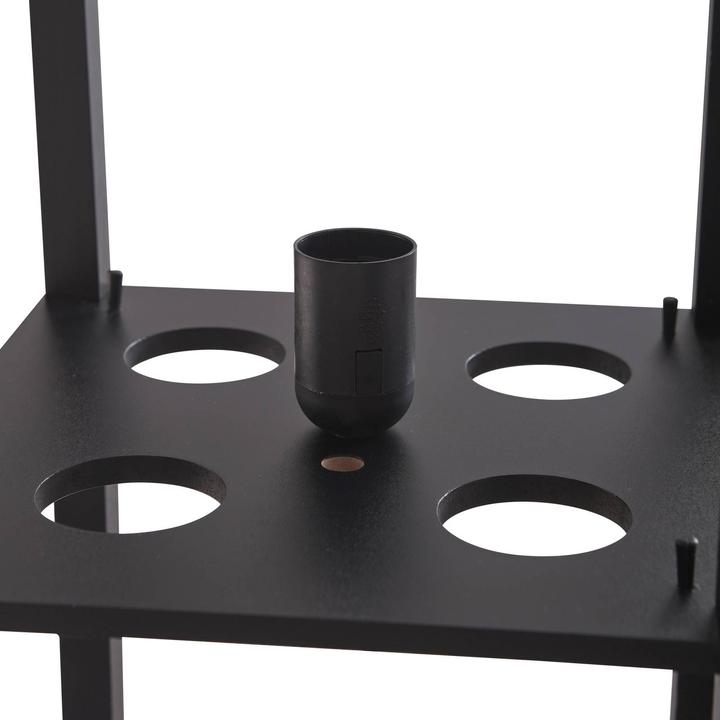 Image du produit Lindby Birta Lampadaire avec étagère, bois, noir (E27)