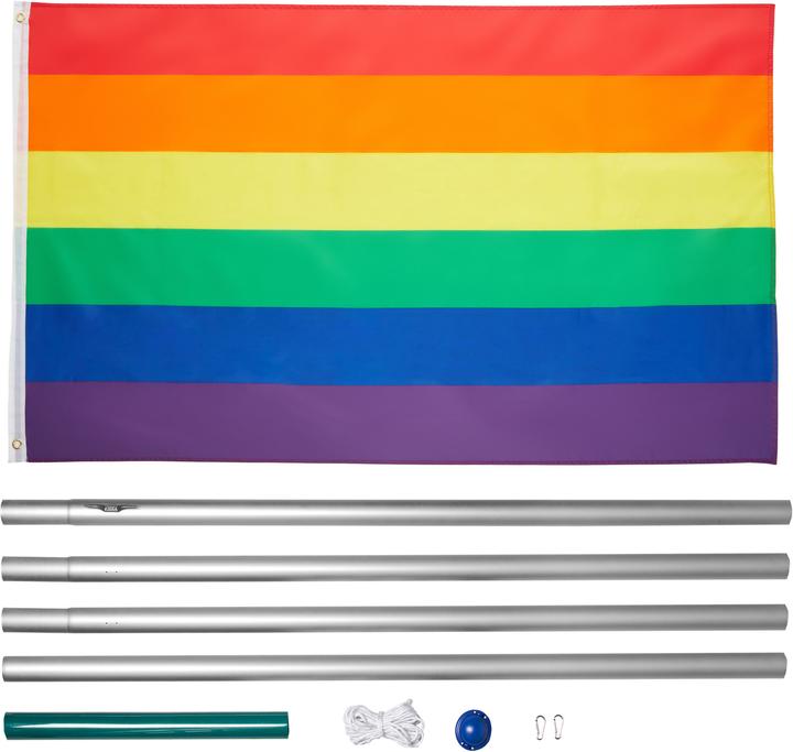 Produktbild tectake Aluminium Fahnenmast