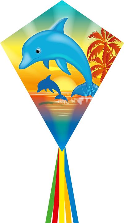 Invento Cerf-volant pour enfants Eddy Dolphin Sunset