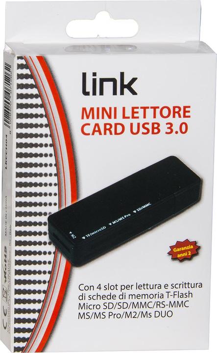 Immagine prodotto Card Reader Esterno USB 3.0 Bk Microdsd/Sd/Mmc/Ms/Mspro/Msdual (USB)