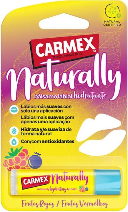 Image du produit Carmex NATURALLY Baume à lèvres hydratant en stick Frutos Rojos 1 unité (Sticks de soin)