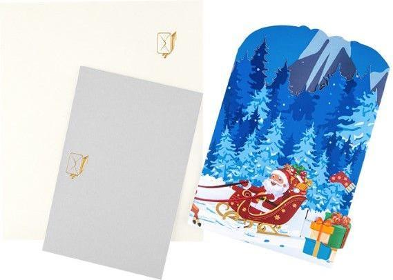 Produktbild MU Classic 3D Pop-Up Weihnachtskarte Saluts Series (1 Stk.)