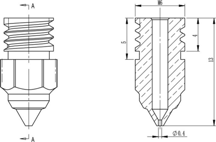 Immagine prodotto Creality MK-ST Kit di ugelli in ottone 5 pezzi. (Spazzola)