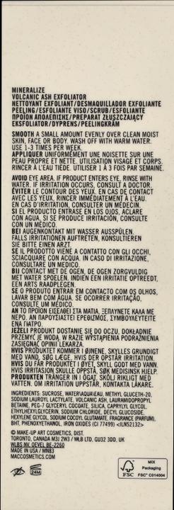 Produktbild MAC Cosmetics Mineralize Volcanic Ash Exfoliator (Peeling, 100 ml)