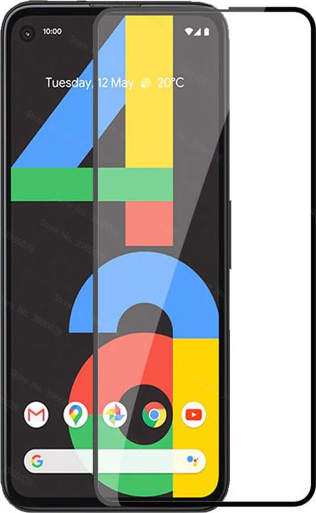 Produktbild PhoneLook 3D Tempered Glass Full Screen Display Schutzglas mit schwarzem Rahmen (1 Stück, Google Pixel 4a)