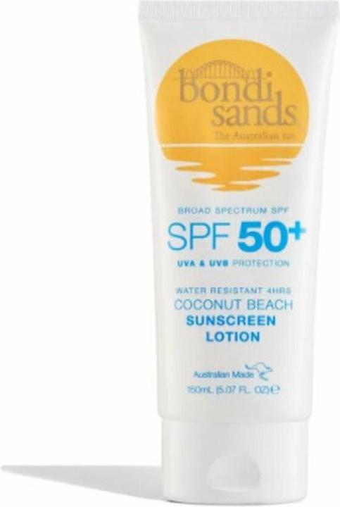Immagine prodotto Bondi Sands SPF50+ lozione solare da spiaggia al cocco resistente all'acqua per 4 ore 1 (Latte solare, SPF 50+, 150 ml)