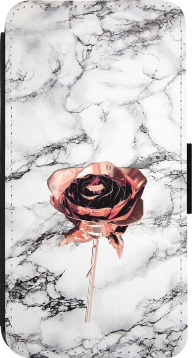 Produktbild PhoneLook Hülle Wallet schwarz Marble Rose Gold (Apple iPhone 14 Pro)