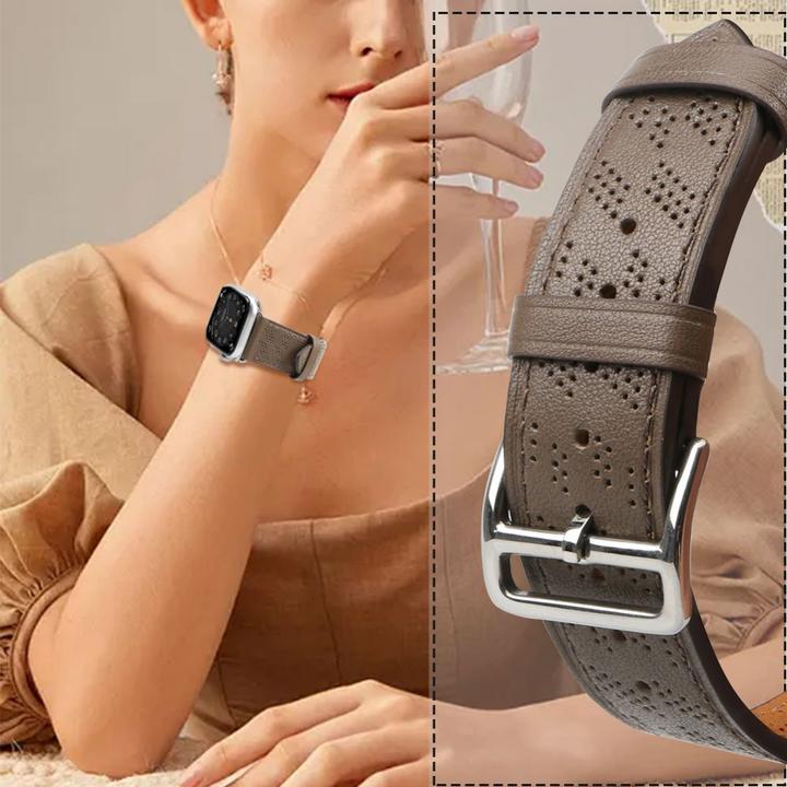 Produktbild Hurtel Armband Leder Lederarmband Apple Watch Ultra, SE, 9, 8, 7, 6, 5, 4, 3, 2, 1 (49, 45, 44, 42 mm) Band (Naturleder)