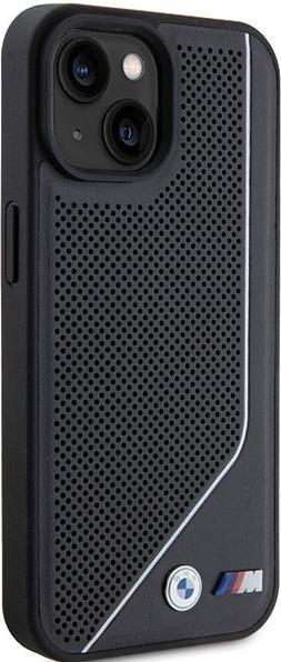 Productafbeelding BMW BMHMP15S23PUCPK iPhone 15 / 14 / 13 6,1" czarny/zwarte hardcase Geperforeerde Twisted Line MagSafe (Apple iPhone 15)