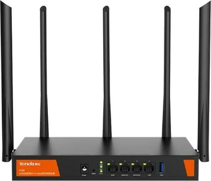 Tenda W30E AX3000 WLAN Router Gigabit Ethernet Dual-Band (2 4 GHz/5 GHz) Black