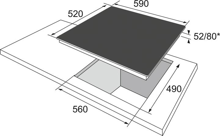 Actual product image Amica AMI KMG 734000 E Gas hob